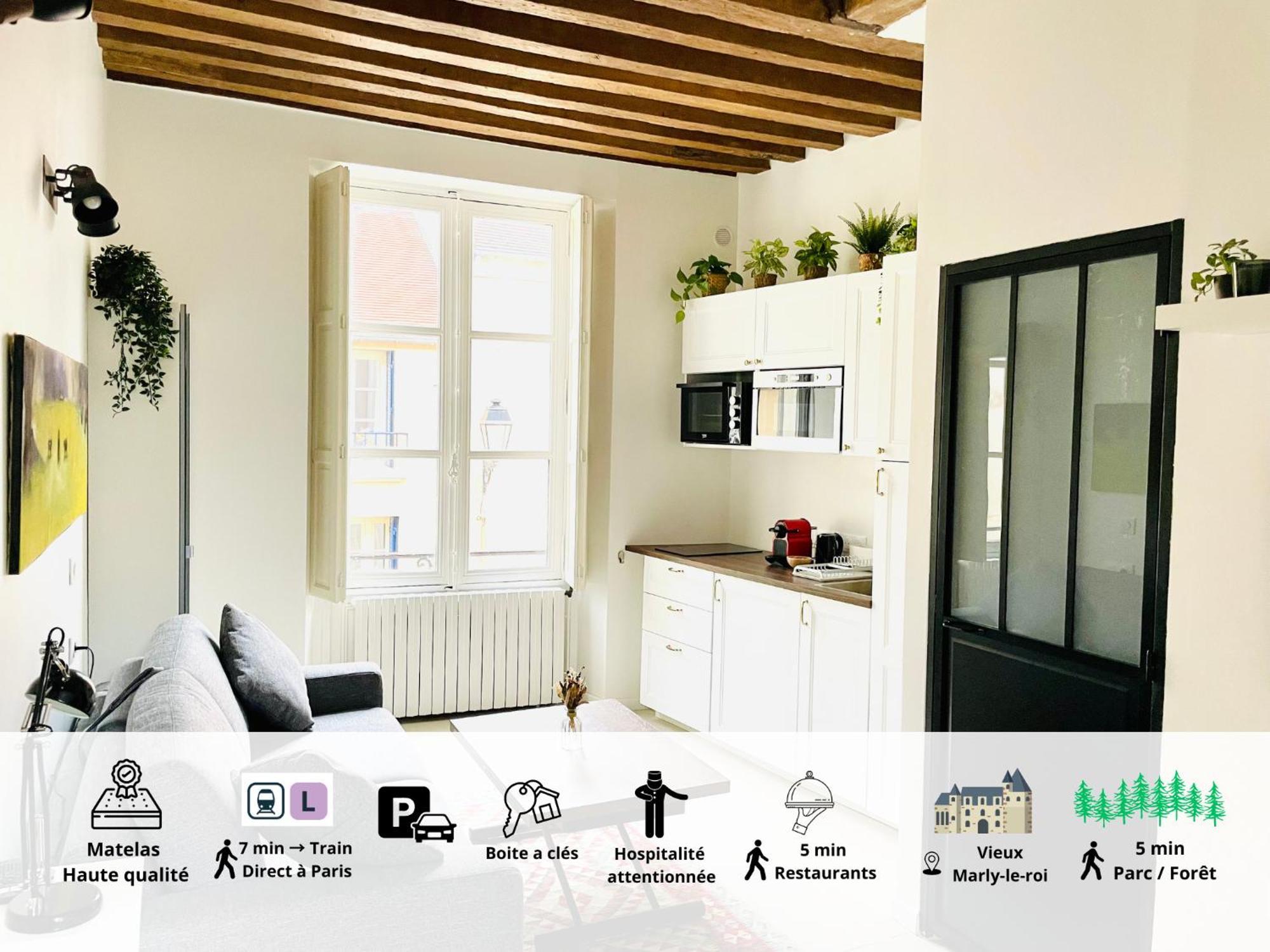 Studio Renove Et Tres Fonctionnel, Marly-Le-Roi Exteriör bild